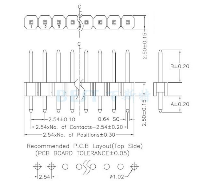排針排母圖紙 排針排母圖紙